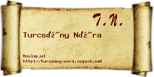 Turcsány Nóra névjegykártya