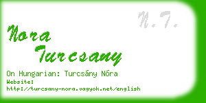 nora turcsany business card