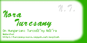 nora turcsany business card